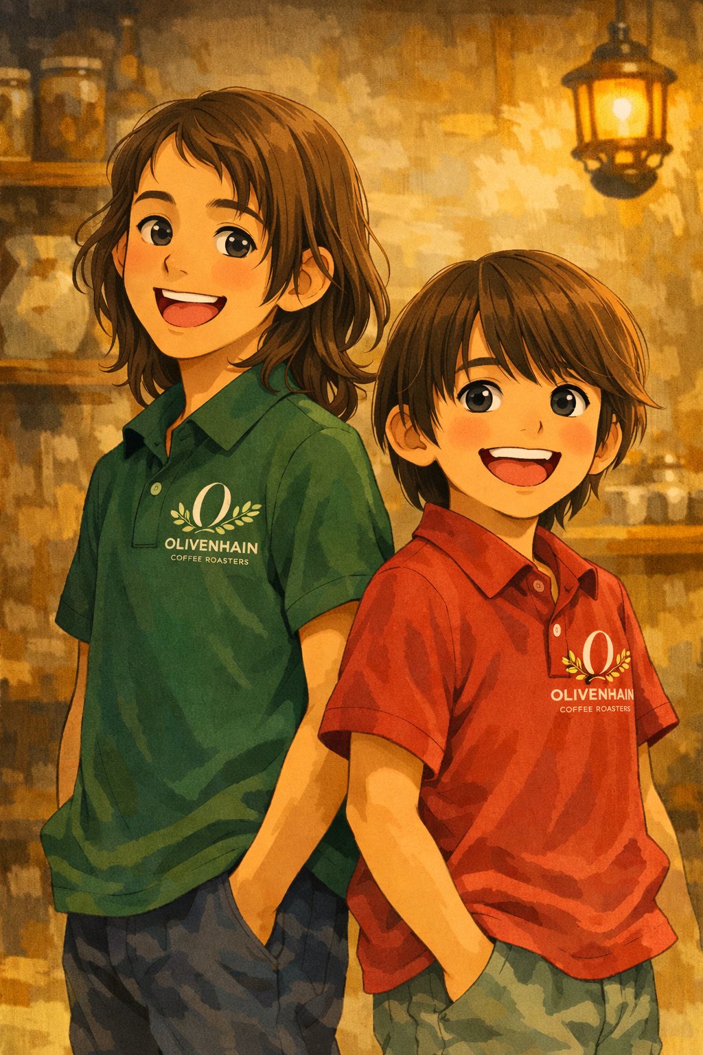 William (8) and Graham (6), founders of Olivenhain Coffee Co.